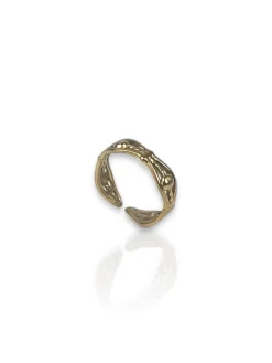 Anillo bolitas dorado