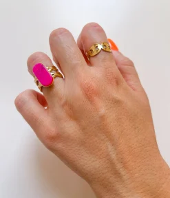 Anillo cadena dorado