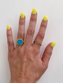 Anillo redondo azul