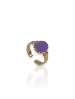 Anillo óvalo lila