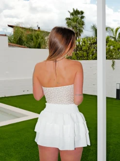 Body palabra encaje flores beige