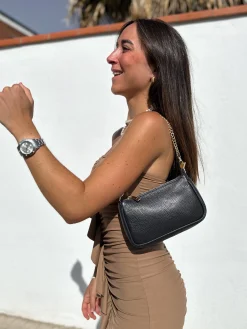 Bolso cadenas shoulder negro