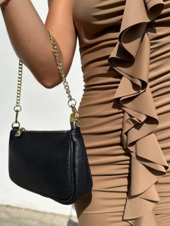 Bolso cadenas shoulder negro