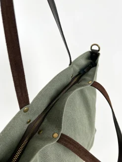 Bolso maxi nylon caqui