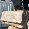 Bolso piel cadenas coco beige
