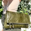 Bolso piel cadenas coco caqui