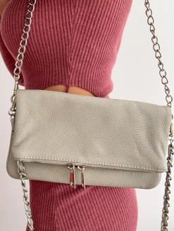Bolso piel cadenas hielo