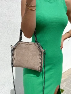 Bolso pocket bag ante beige