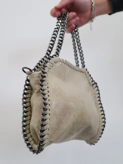 Bolso pocket bag brillo crema