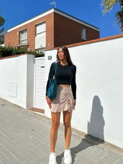 Bolso tachas maxi petroleo