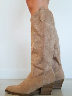 Bota cowboy ante beige