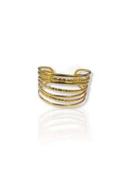 Brazalete entrelazado dorado