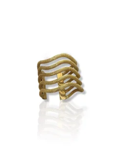 Brazalete ondas dorado