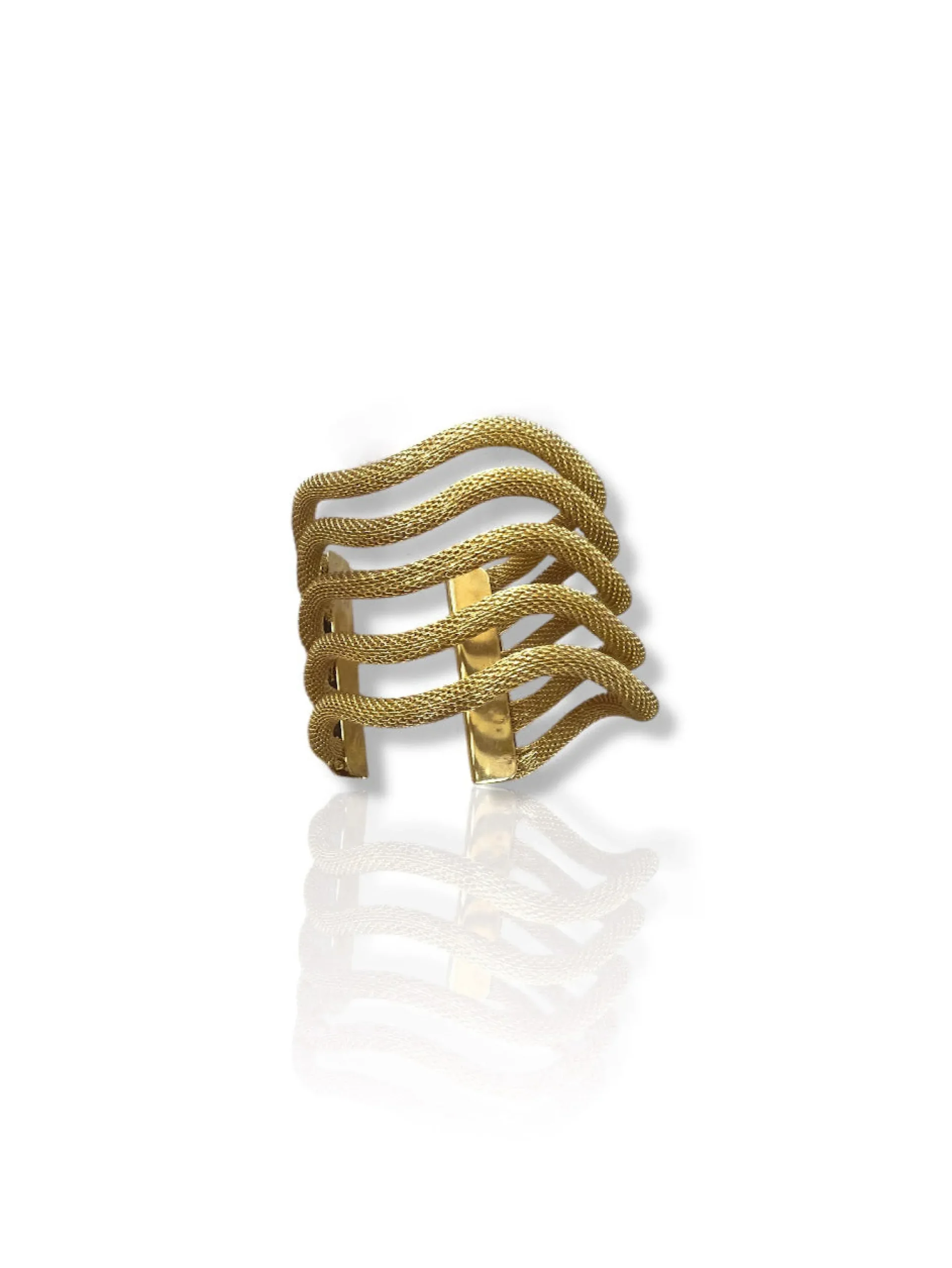 Brazalete ondas dorado