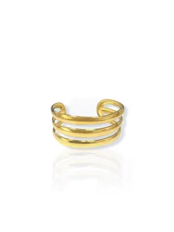 Brazalete tres aros dorado