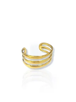 Brazalete tres aros dorado