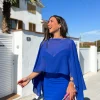 Chal capa gasa azul