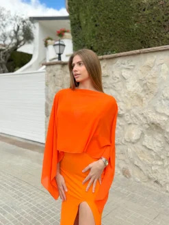 Chal capa gasa naranja