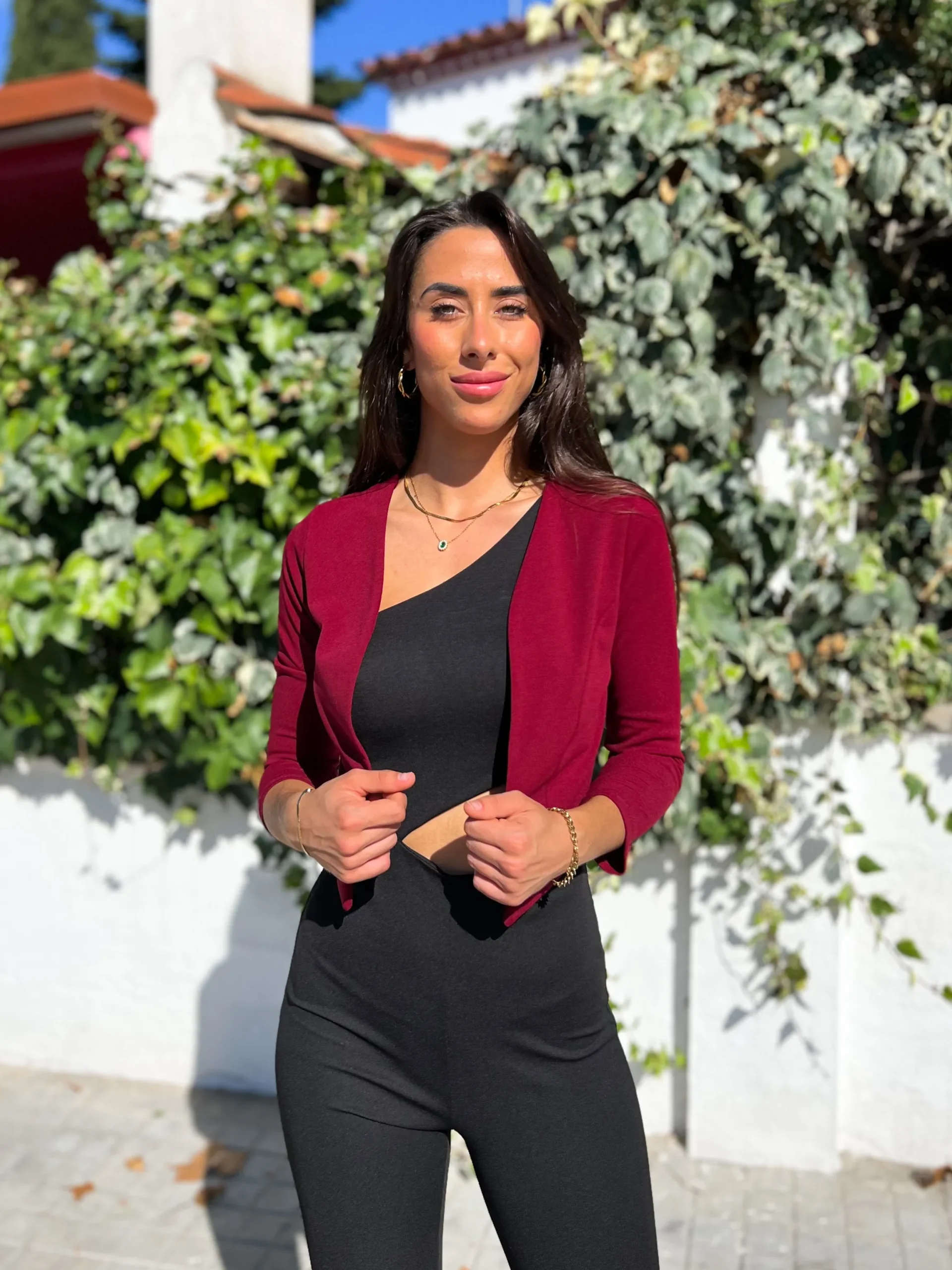 Chaqueta torera vino