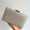 Clutch brillitos rectángulo dorado