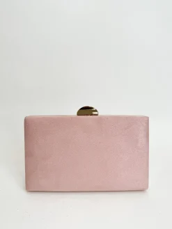 Clutch horizontal redondo rosa
