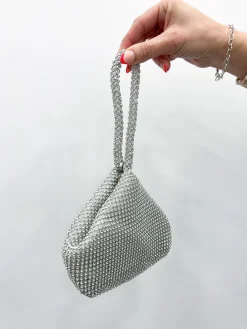Clutch pocket brillos plata