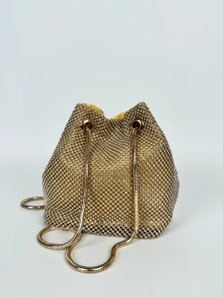 Clutch saco fiesta dorado