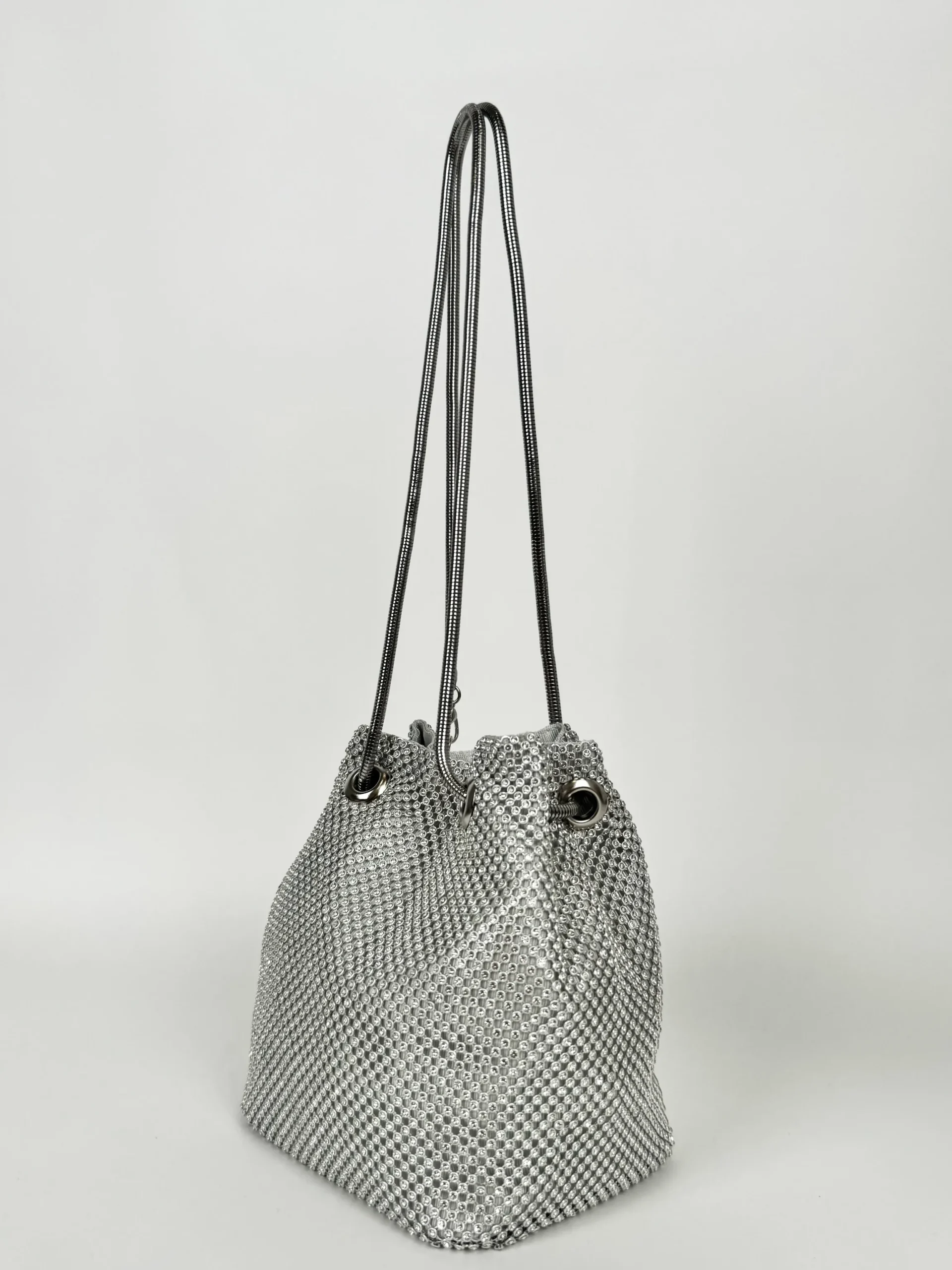 Clutch saco fiesta plateado