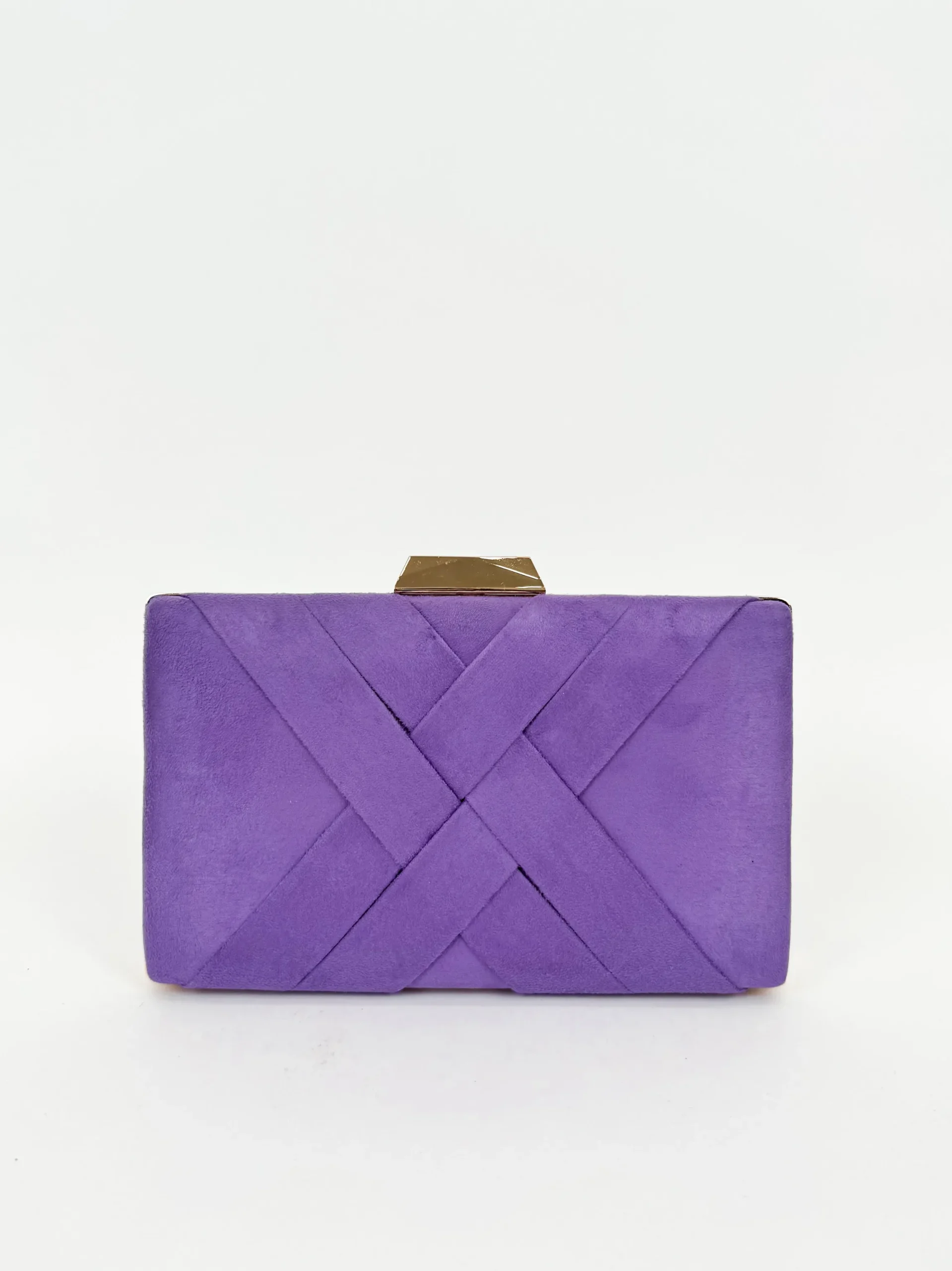 Clutch trenzado lila