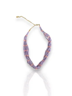 Collar multi perlas lilas