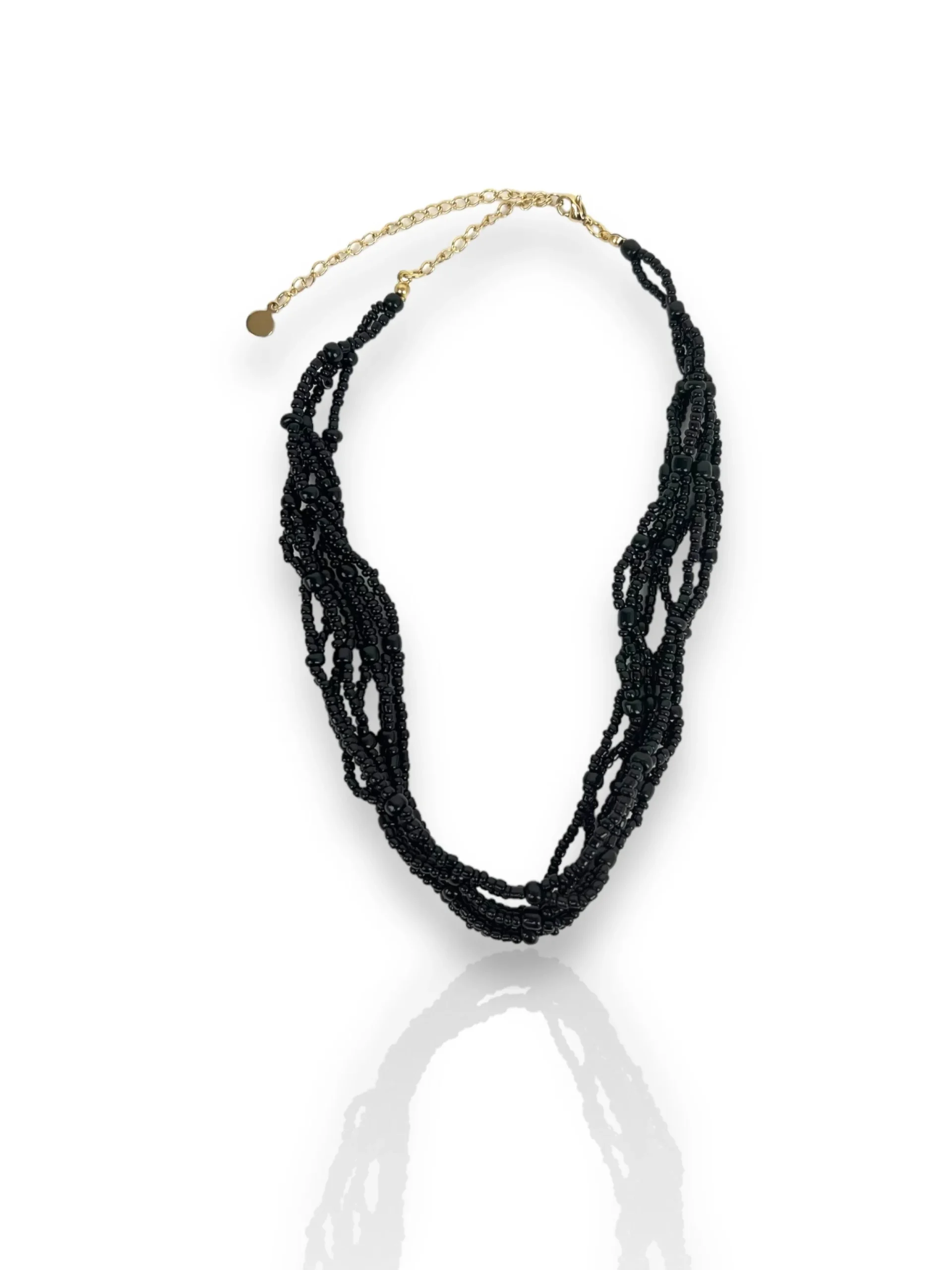 Collar multi perlas negras