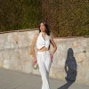 Conjunto largo botones blanco