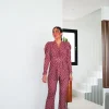 Conjunto traje cinturón rosa