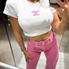 Crop top bordado Sorellas