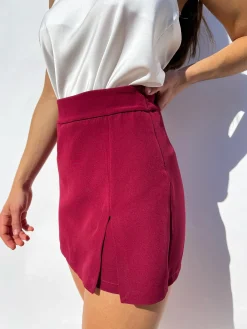 Falda pantalon granate