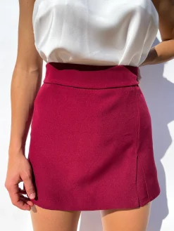 Falda pantalon granate