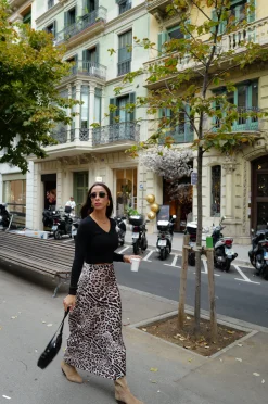 Falda raso animal print