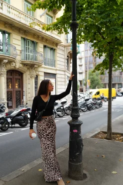 Falda raso animal print
