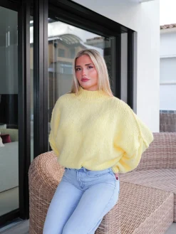 Jersey punto oversize amarillo