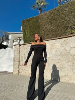 Mono bardot doble negro