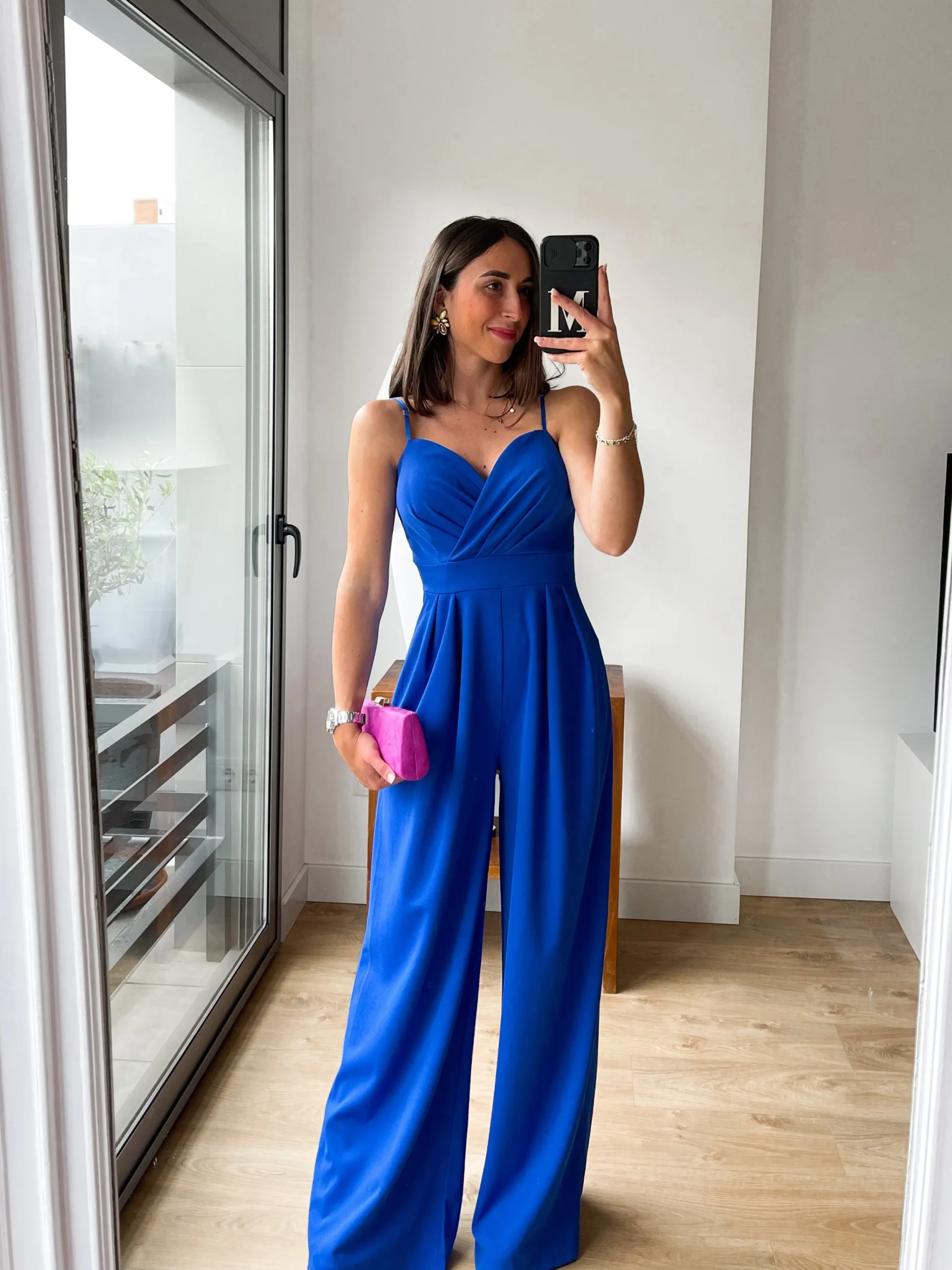 Mono crepe corazón azul
