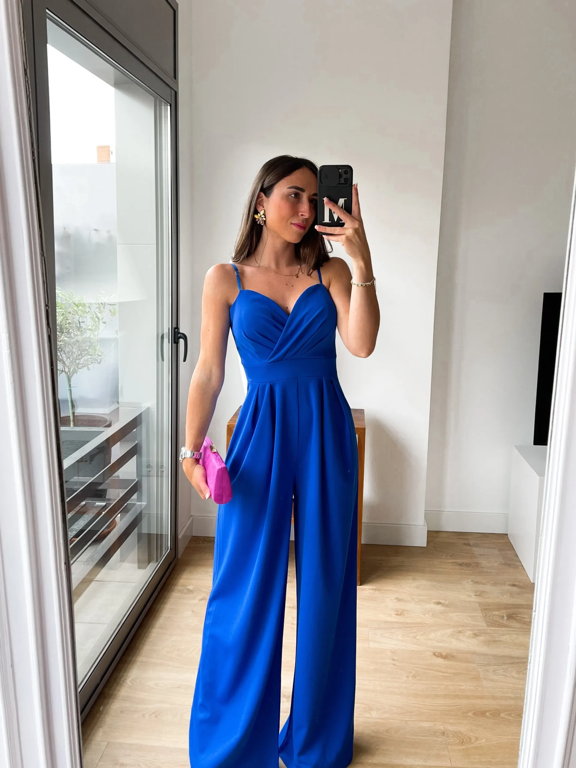 Mono crepe corazón azul