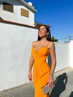 Mono crepe corazón naranja