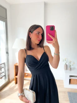 Mono crepe corazón negro
