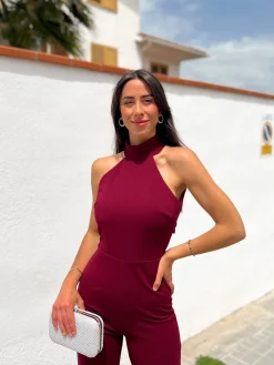 Mono halter crepe vino