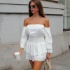 Mono mini romántico blanco