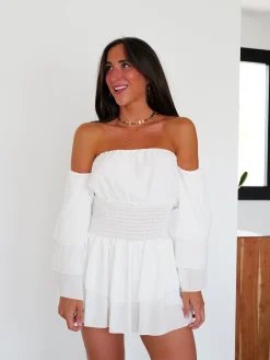 Mono mini romántico blanco