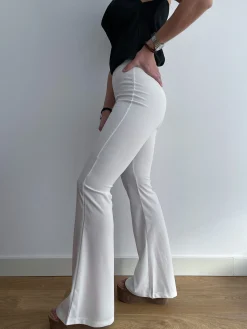 Pantalón campana blanco