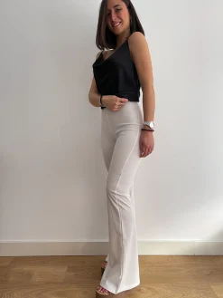 Pantalón campana blanco