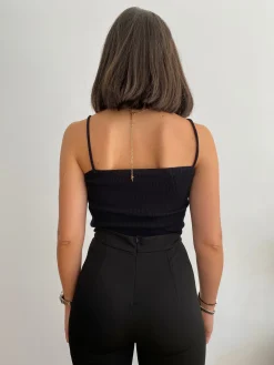 Pantalón campana negro